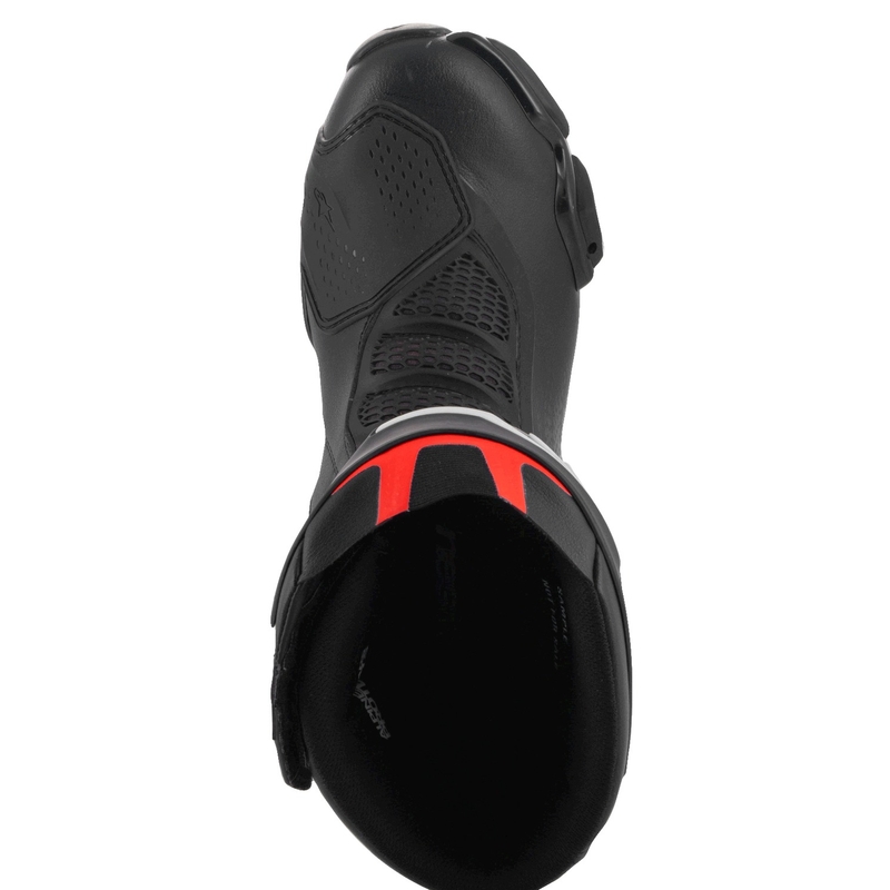 Alpinestars SMX-6 3 melni-fluo sarkani motocikla zābaki