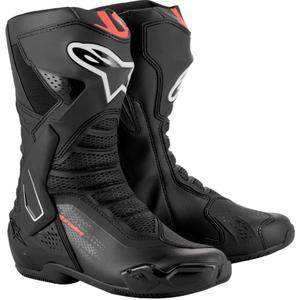 Alpinestars SMX-6 3 melni-fluo sarkani motocikla zābaki