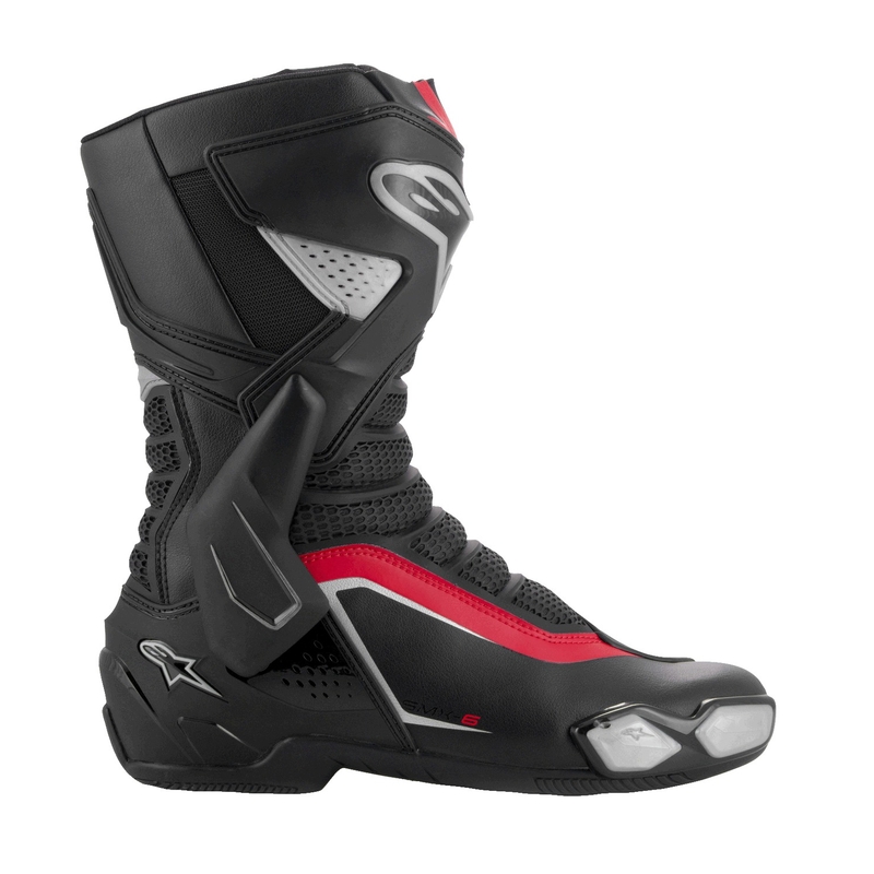 Alpinestars SMX-6 3 melni-sudraba-sarkani motocikla zābaki