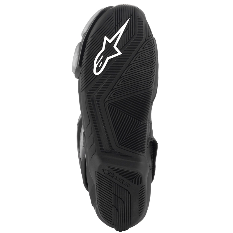 Alpinestars SMX-6 3 melni-sudraba-sarkani motocikla zābaki