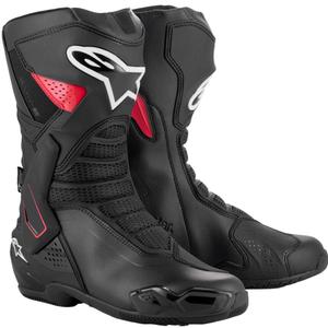 Alpinestars SMX-6 3 Drystar melni un sarkani motocikla zābaki