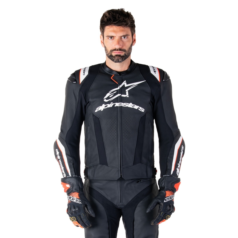 Alpinestars Missile 3 Ignition Black and White ādas motocikla jaka