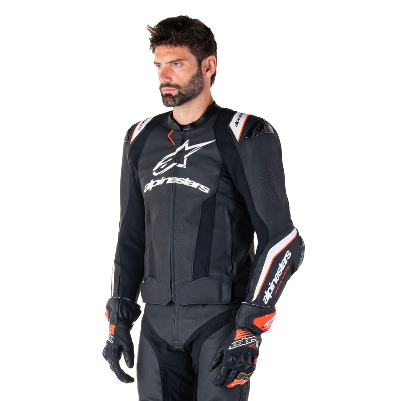 Alpinestars Missile 3 Ignition Black and White ādas motocikla jaka