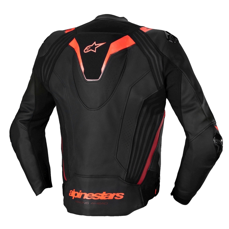Alpinestars Missile 3 Ignition Black-Fluo Red-Dark Red ādas motocikla jaka