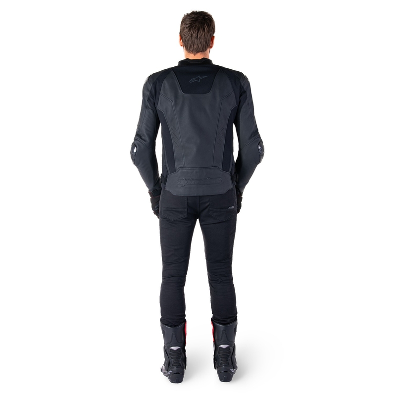 Alpinestars Missile 3 Black ādas motocikla jaka