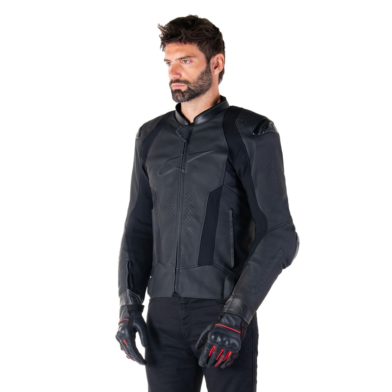 Alpinestars Missile 3 Black ādas motocikla jaka