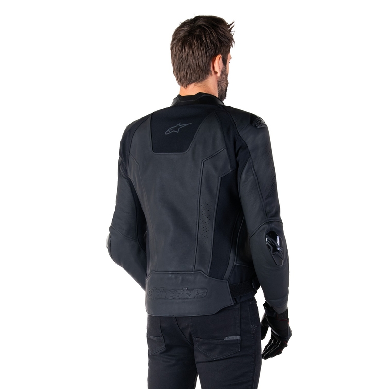 Alpinestars Missile 3 Black ādas motocikla jaka