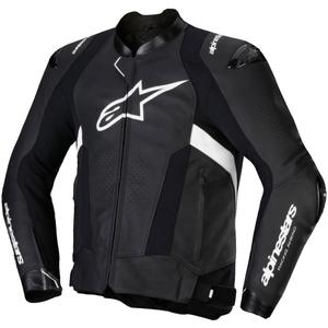 Alpinestars Missile 3 melnā un baltā ādas motocikla jaka