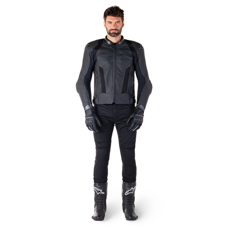 Alpinestars Missile 3 Airflow Black Ādas motocikla jaka
