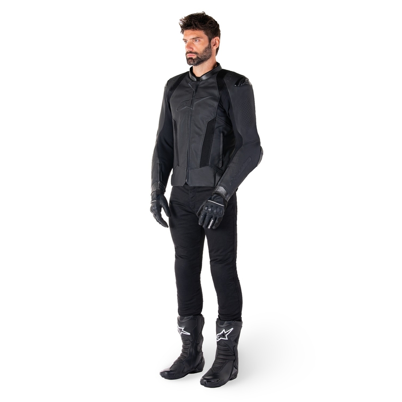 Alpinestars Missile 3 Airflow Black Ādas motocikla jaka
