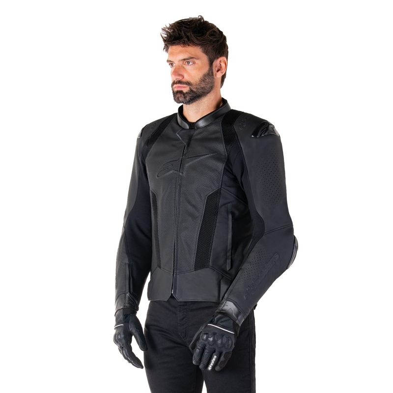 Alpinestars Missile 3 Airflow Black Ādas motocikla jaka