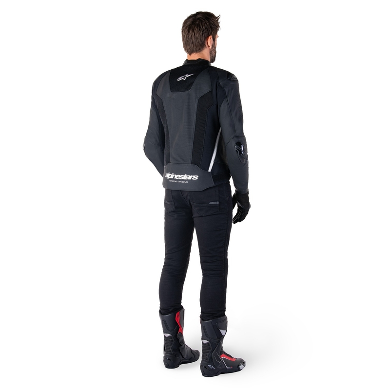 Alpinestars Missile 3 Airflow Black and White ādas motocikla jaka