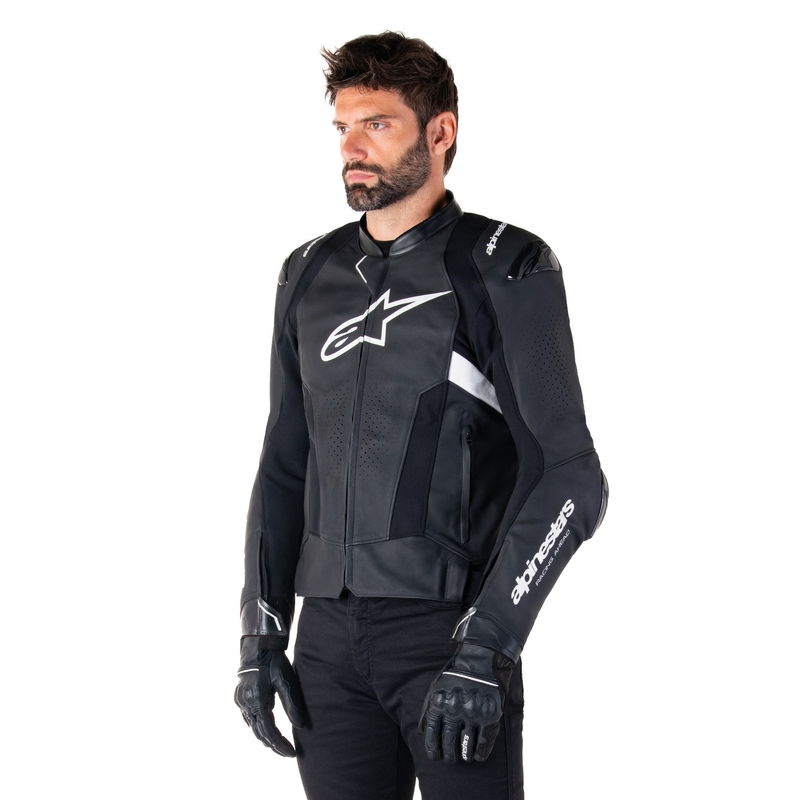 Alpinestars Missile 3 Airflow Black and White ādas motocikla jaka