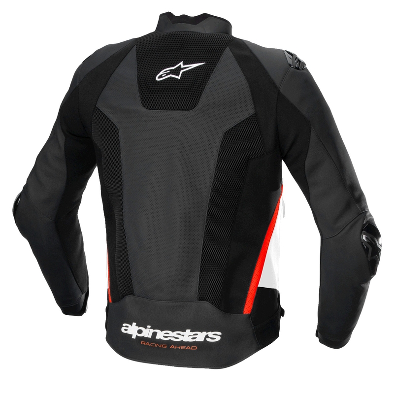 Alpinestars Missile 3 Airflow Black-White-Fluo Red ādas motocikla jaka
