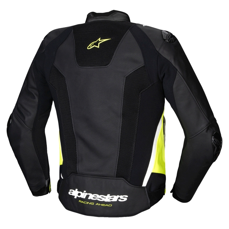 Alpinestars Missile 3 Airflow Black-Fluo Yellow-White ādas motocikla jaka