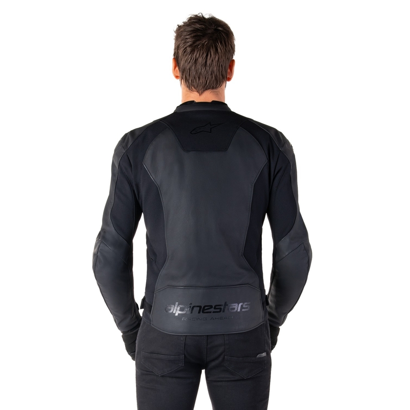 Alpinestars Faster 3 Black ādas motocikla jaka