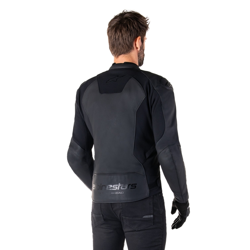 Alpinestars Faster 3 Black ādas motocikla jaka