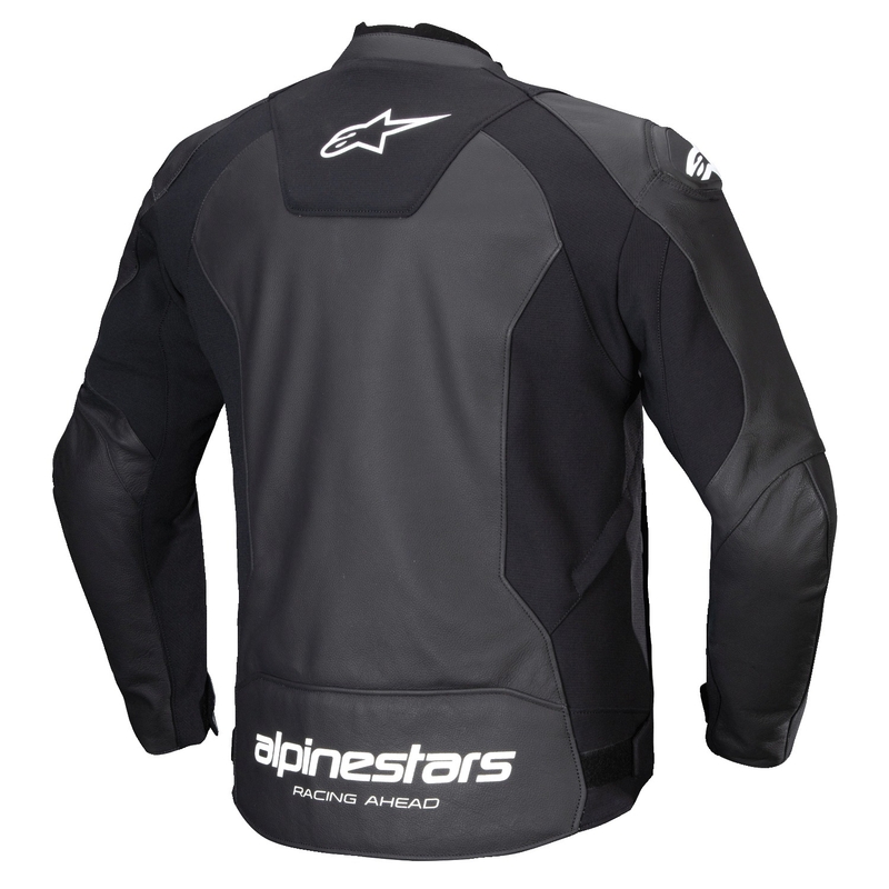 Alpinestars Faster 3 melnā un baltā ādas motocikla jaka