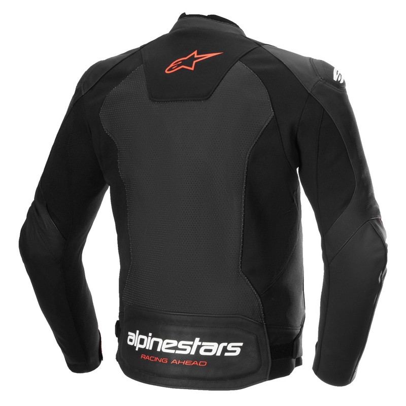 Alpinestars Faster 3 Airflow Black-Fluo Red ādas motocikla jaka