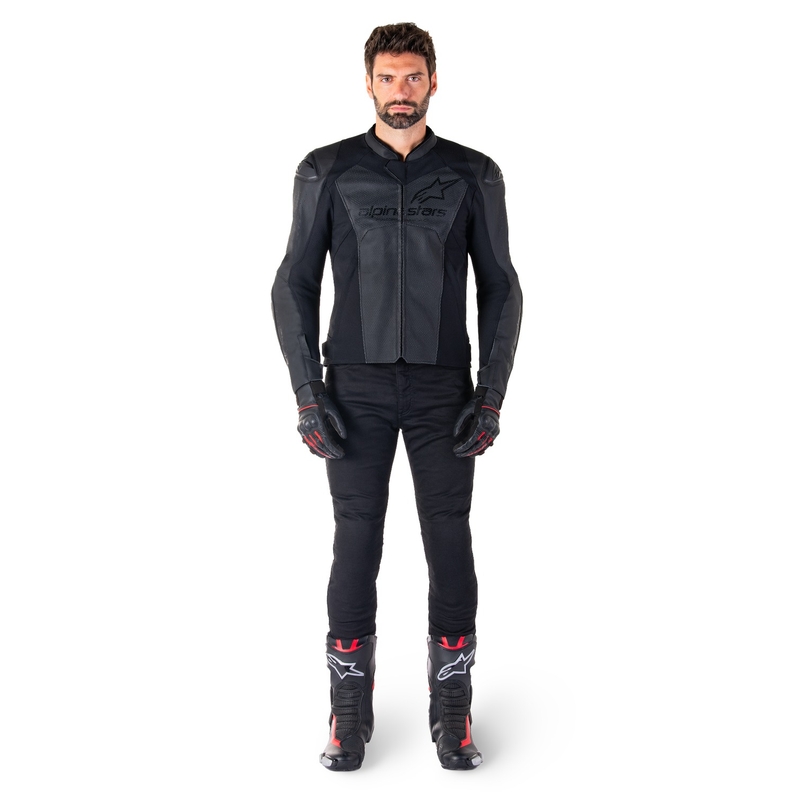 Alpinestars Faster 3 Airflow Black ādas motocikla jaka