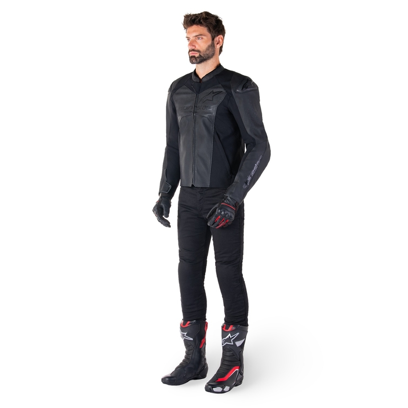 Alpinestars Faster 3 Airflow Black ādas motocikla jaka