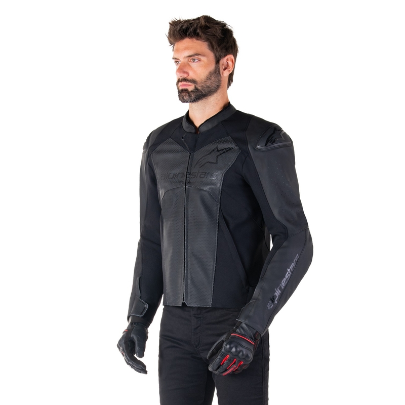 Alpinestars Faster 3 Airflow Black ādas motocikla jaka