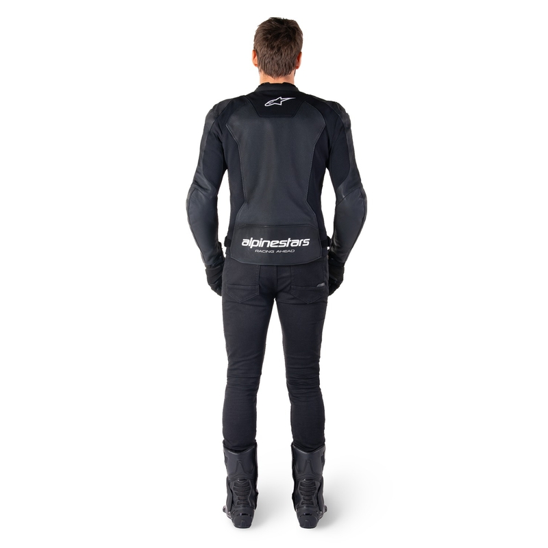 Alpinestars Faster 3 Airflow Black and White ādas motocikla jaka