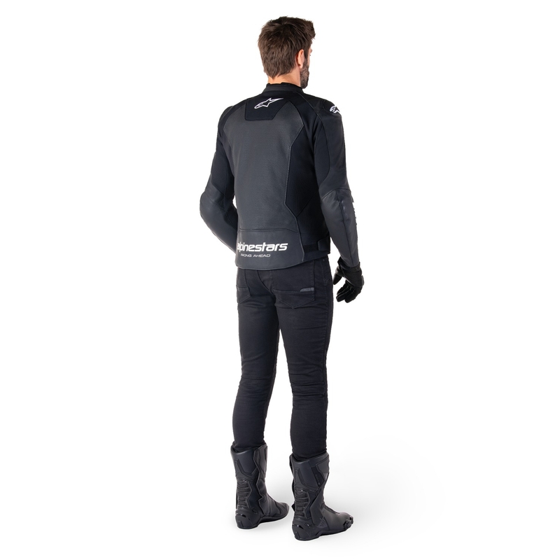Alpinestars Faster 3 Airflow Black and White ādas motocikla jaka