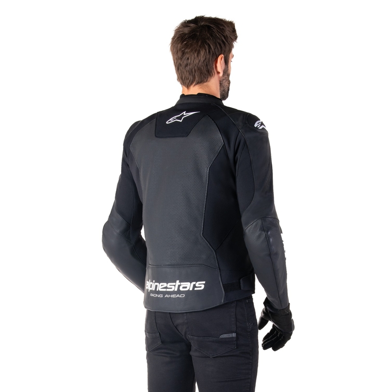 Alpinestars Faster 3 Airflow Black and White ādas motocikla jaka