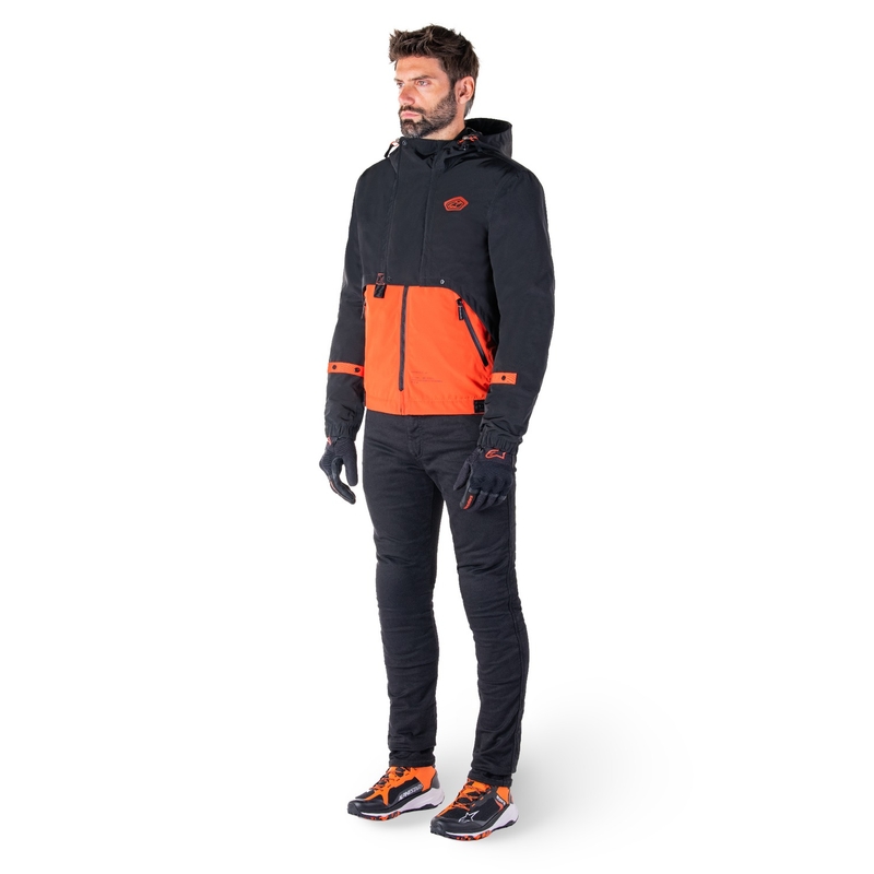 Alpinestars Mootant ūdensnecaurlaidīga parka melns-fluo oranžs