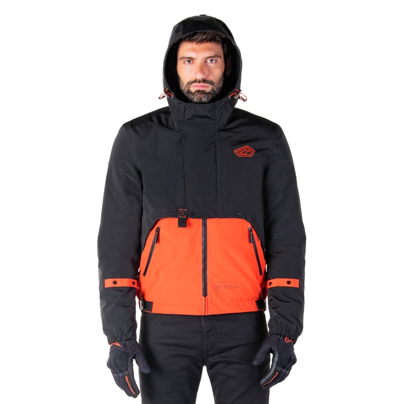 Alpinestars Mootant ūdensnecaurlaidīga parka melns-fluo oranžs