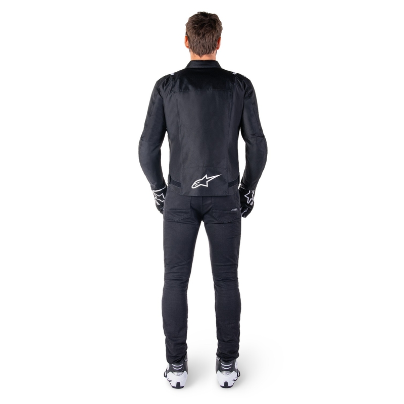 Alpinestars T-SPS 2 ūdensnecaurlaidīga melnbalta motocikla jaka