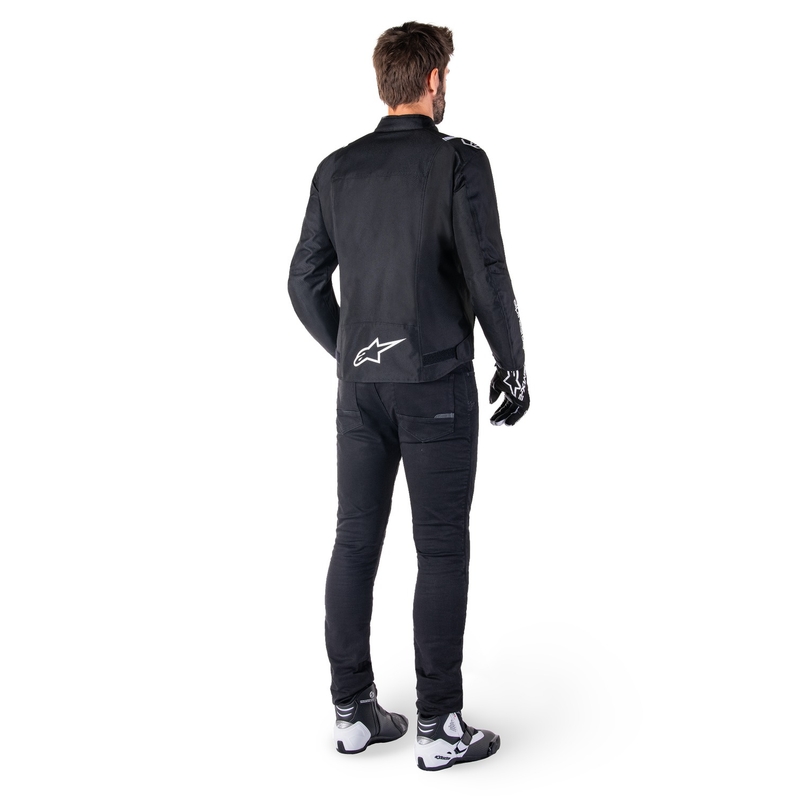 Alpinestars T-SPS 2 ūdensnecaurlaidīga melnbalta motocikla jaka
