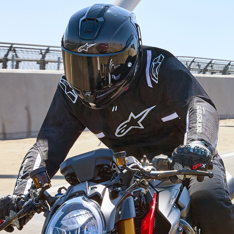 Alpinestars T-SPS 2 ūdensnecaurlaidīga melnbalta motocikla jaka