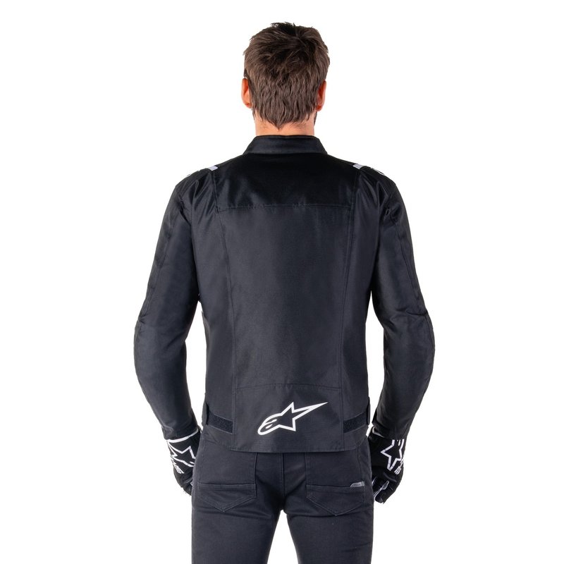 Alpinestars T-SPS 2 ūdensnecaurlaidīga melnbalta motocikla jaka