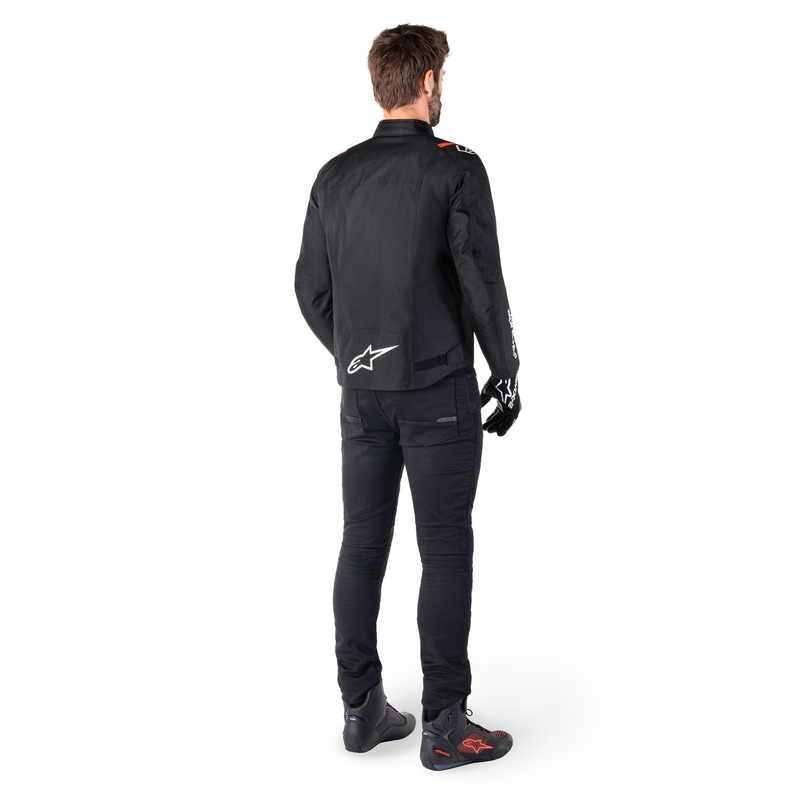 Alpinestars T-SPS 2 ūdensnecaurlaidīga melns-balts-fluo sarkans motocikla jaka