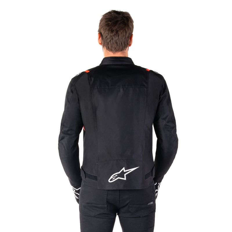 Alpinestars T-SPS 2 ūdensnecaurlaidīga melns-balts-fluo sarkans motocikla jaka