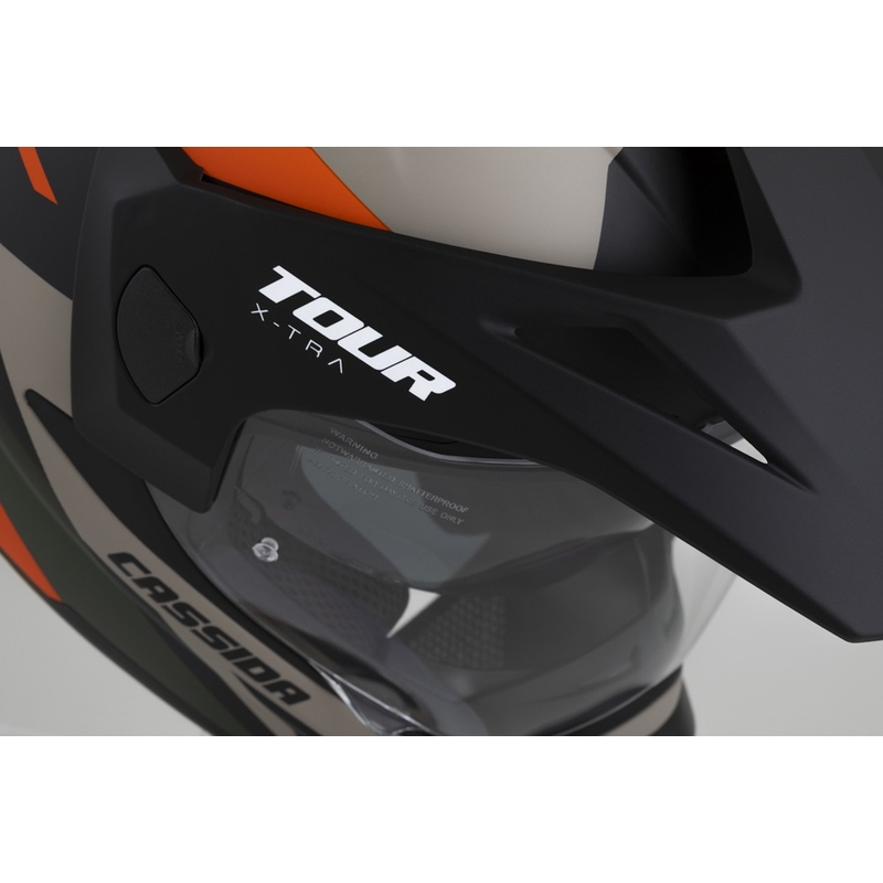 Enduro ķivere Cassida Tour 2.0 X-tra matēta smilšu-oranžu-zaļa-melna