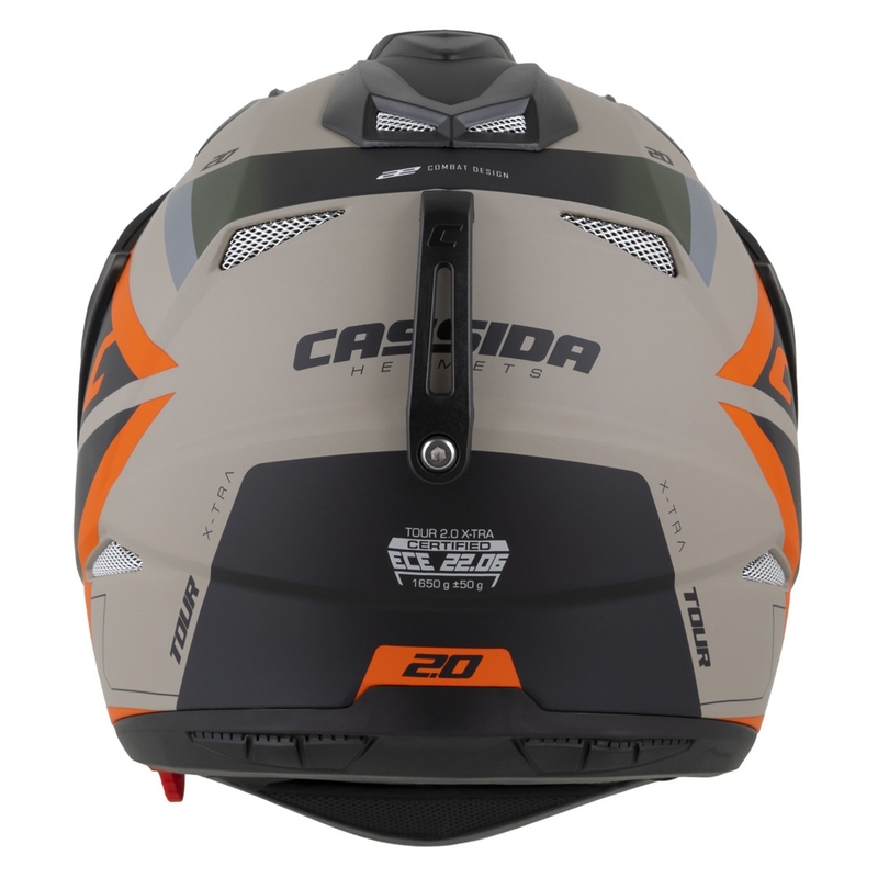 Enduro ķivere Cassida Tour 2.0 X-tra matēta smilšu-oranžu-zaļa-melna