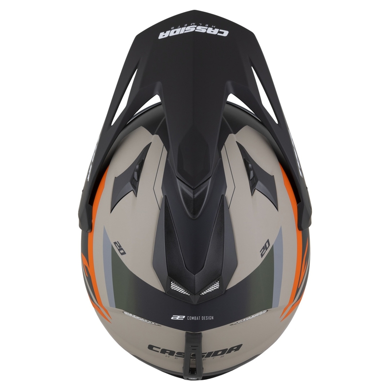 Enduro ķivere Cassida Tour 2.0 X-tra matēta smilšu-oranžu-zaļa-melna