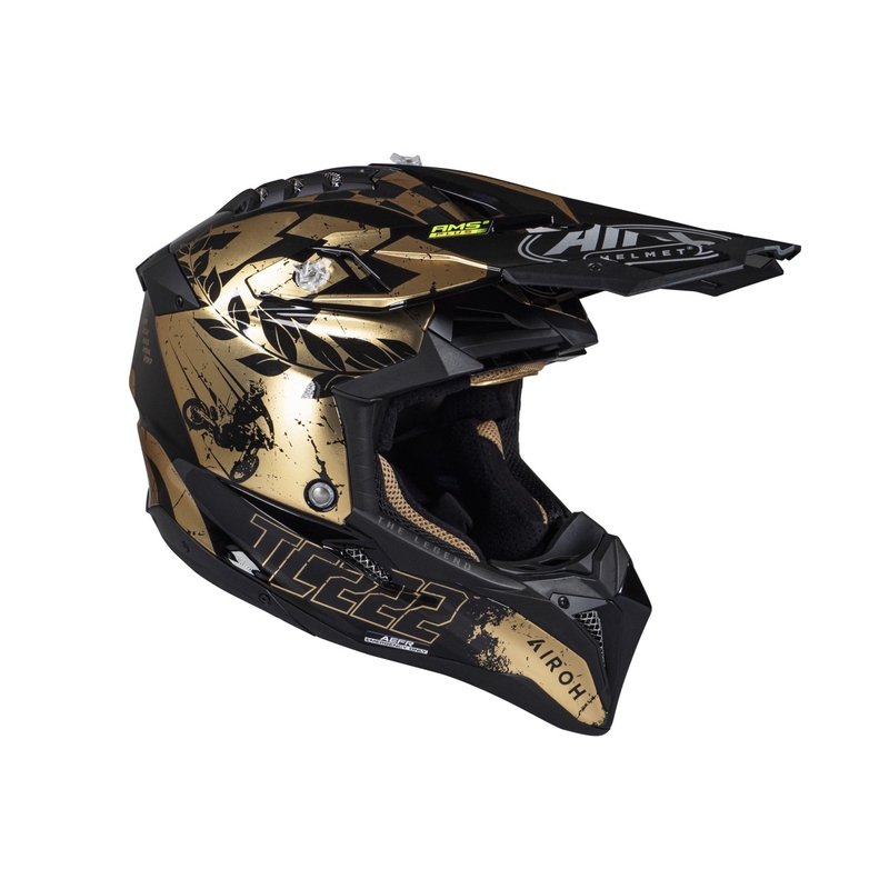 Motokrosa ķivere Airoh Aviator 3.0 "TC 222 THE LEGEND" melns-zelts