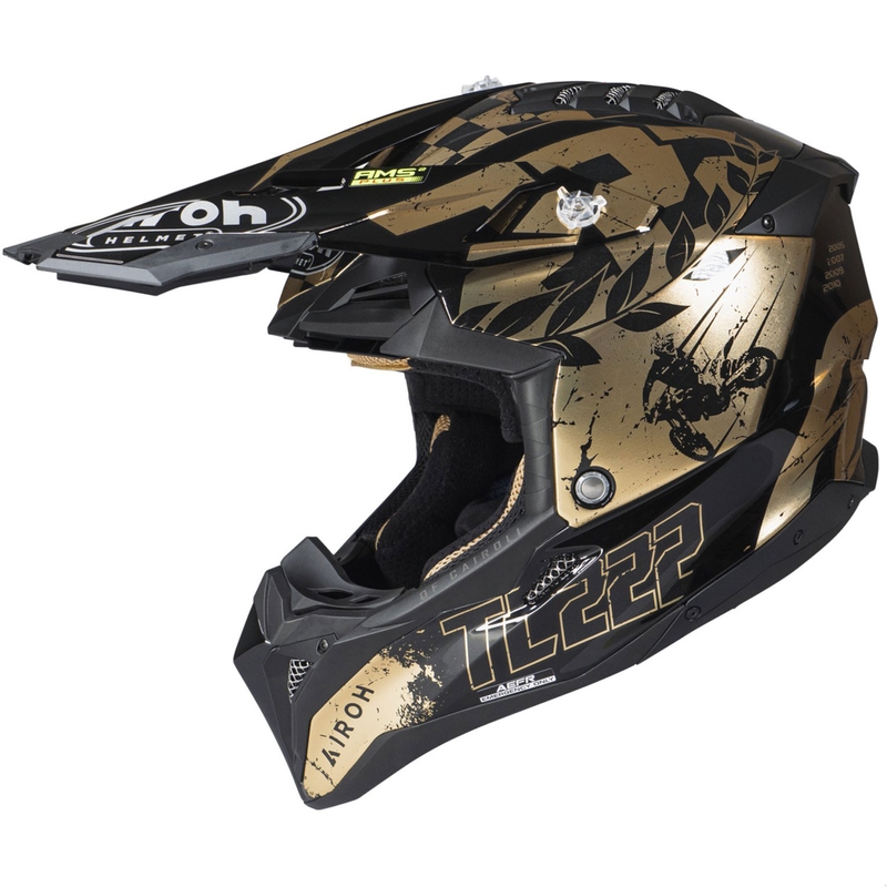 Motokrosa ķivere Airoh Aviator 3.0 "TC 222 THE LEGEND" melns-zelts