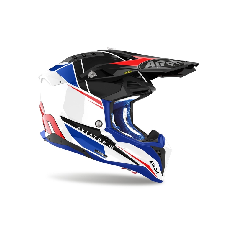 Motokrosa ķivere Airoh Aviator 3.0 Push blue-red