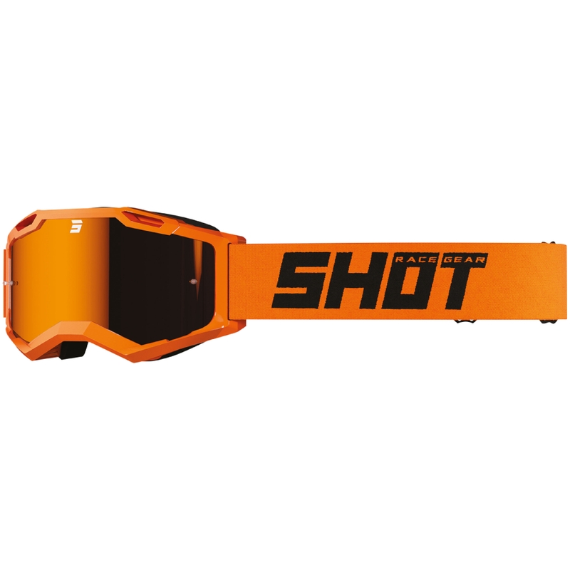 Motokrosa brilles Shot Assault 2.0 Cietas oranžas ar iridija pleksi