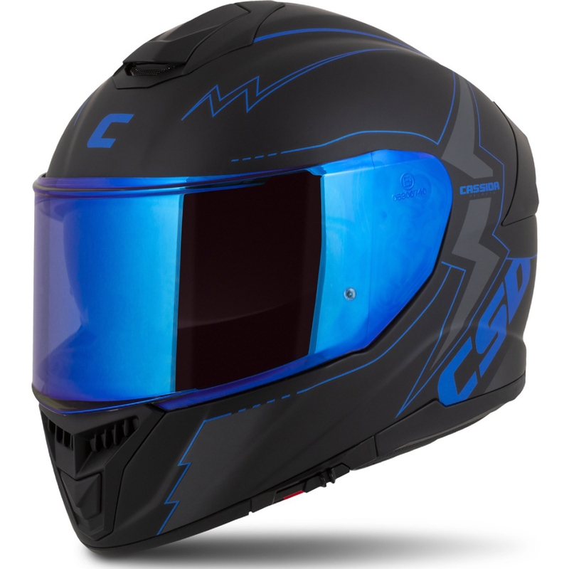 Integral moto ķivere Cassida Integral GT 2.1 Flash melns-zils-pelēks