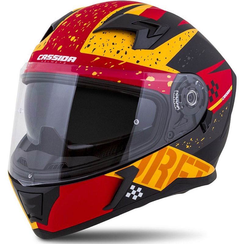 Integrālā moto ķivere Cassida Integral 3.0 DRFT oranža-fluo sarkana