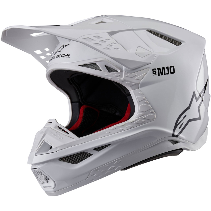 Alpinestars Supertech S-M10 Solid White motokrosa ķivere