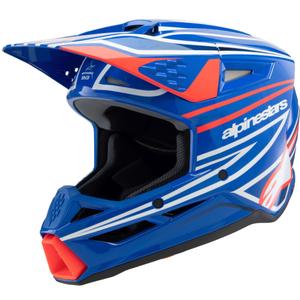 Alpinestars S-M3 WURX Blue-Red-White-Black bērnu motokrosa ķivere