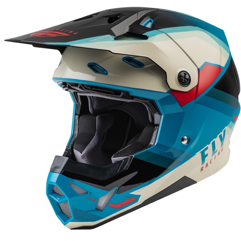 Motokrosa ķivere FLY Racing Formula CP melna-pelēka-turkīza