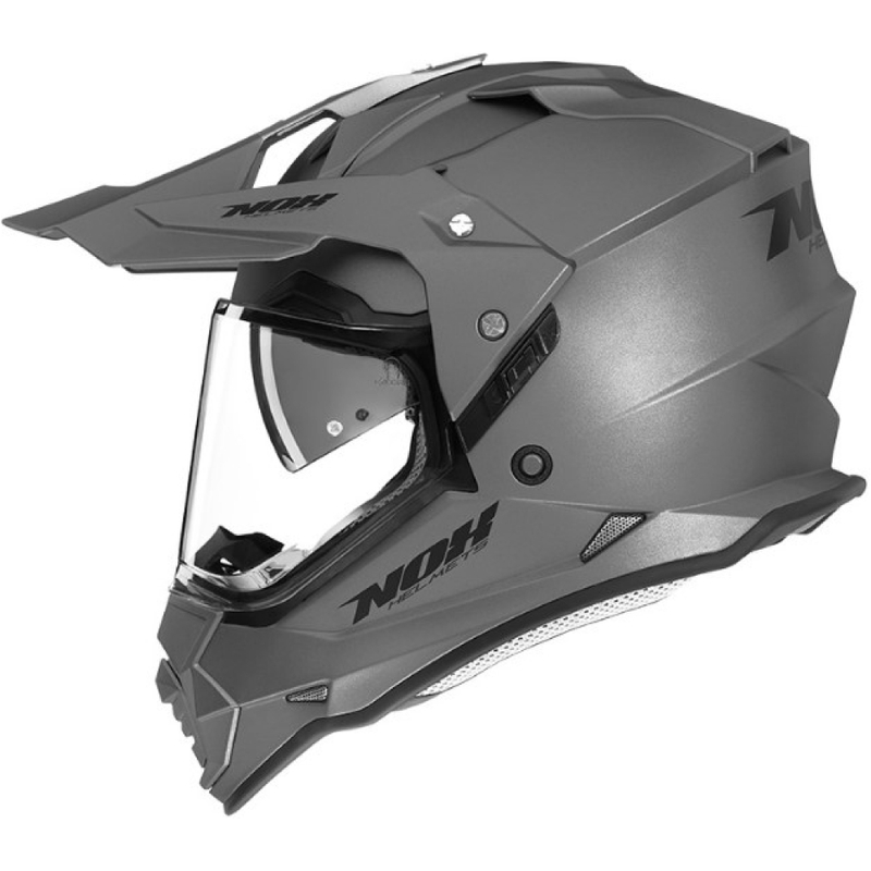 Enduro ķivere NOX N312 sudraba krāsā